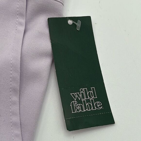 NWT WILD FABLE Dress Pants Womens Size 8 Light Violet Pleated High-Rise Wide Leg - Picture 7 of 16